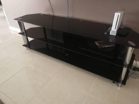 glass tempered tv unit