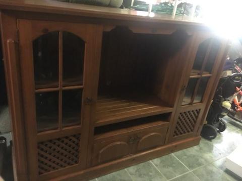 Large tv cabinet with space for stereo