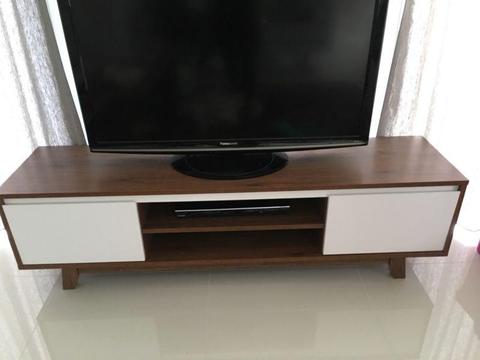 Tv unit - white and brown