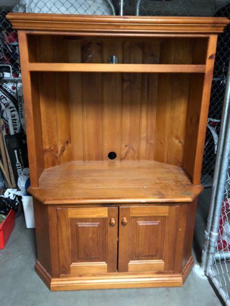 Solid Pine Wood TV Cabinet