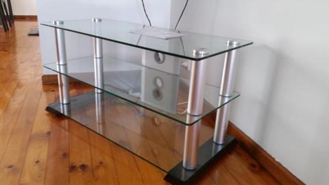 Tv stand glass unit