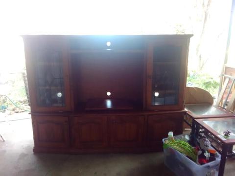 Tv unit solid timber