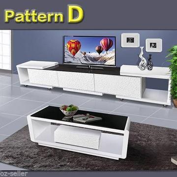 New High Gloss TV Unit and Coffee Table Pattern D