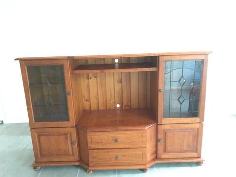 Solid Timber Entertainment Unit in good condition
