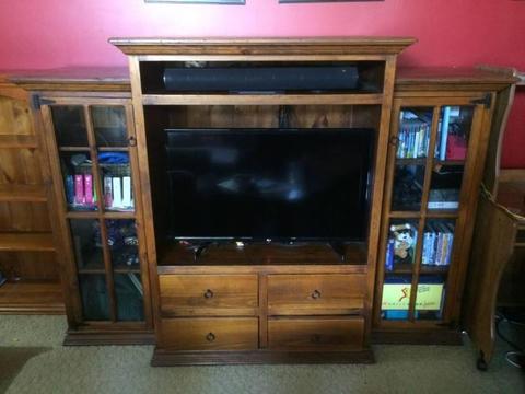 Custom made Wooden 3 piece TV unit