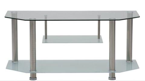 Glass & Stainless Steel TV stand