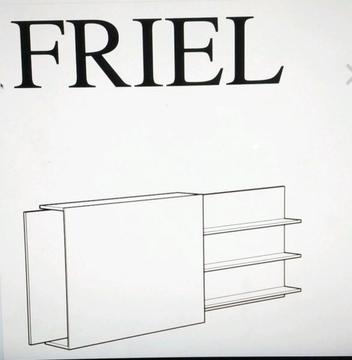IKEA FRIEL TV PANEL WITH SLIDING DOOR