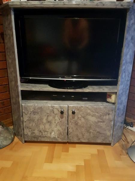 Tv Unit with Coffee Table and Glass