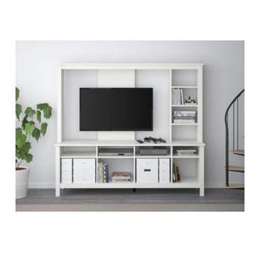 White IKEA 'Tomnas' TV / entertainment unit
