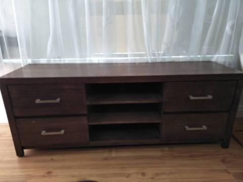 FOCUS ON FURNITURE solid wood TV entertainment unit & side table