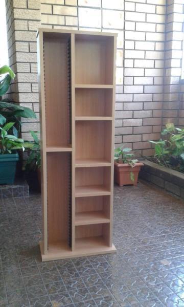 WOOD CD TOWER and SHELVES