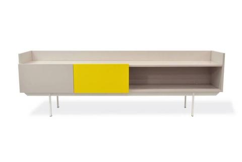 CLEARANCE - Morris TV Entertainment Unit - Yellow and Grey