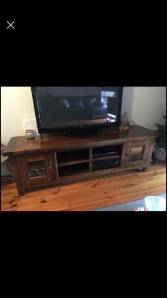 Lowline timber tv unit