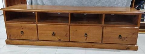 Solid timber TV cabinet