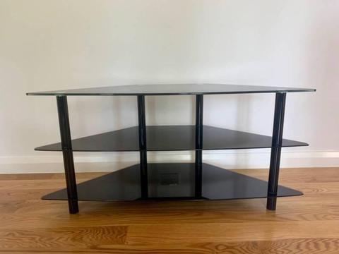 Black Glass TV Stand in great condition