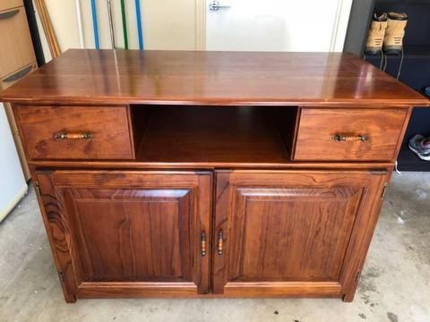 Timber Entertainment Cabinet in good condition