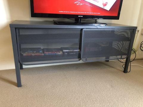 TV stand grey industrial style ikea NITTORP