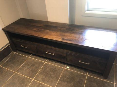 TV cabinet solid timber