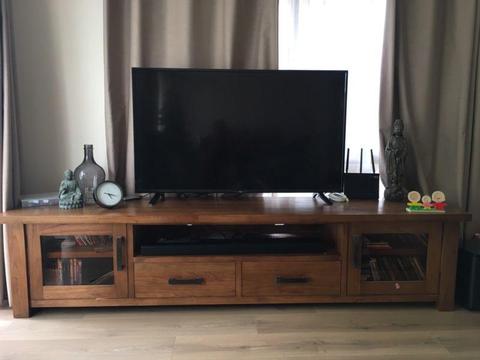 Solid timber TV cabinet