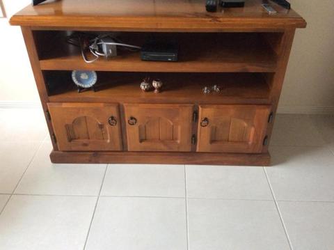 Stained Pine TV Unit