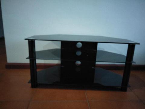Black Glass TV Stand