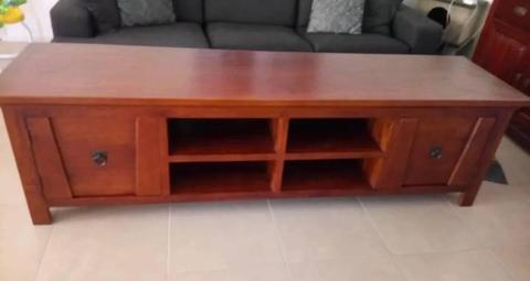 Solid Timber TV Entertainment Cabinet Stand