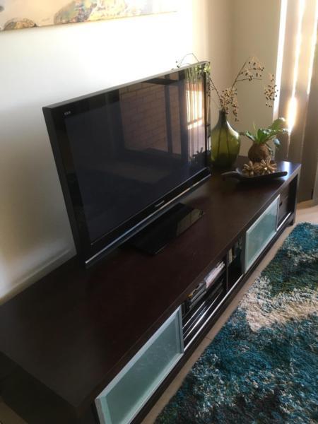 2 piece cubbed wall unit with matching entertainment unit