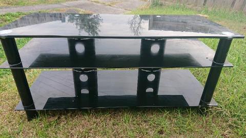 Back glass TV stand