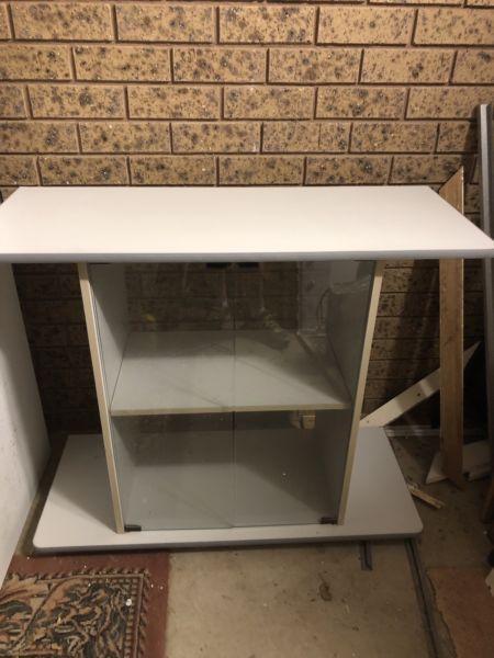 Glass fronted tv cabinet