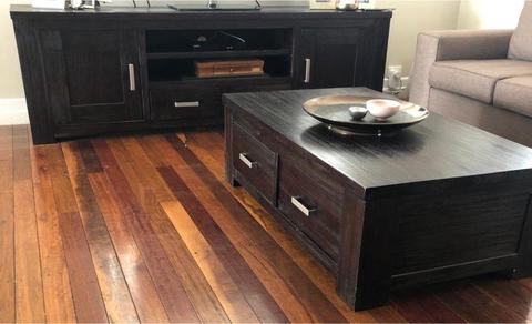Matching Set: Entertainment unit and coffee table