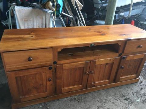 Timber tv unit cabinet sidetable