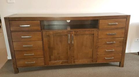 Solid timber tv cabinet