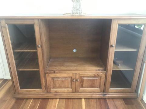 Timber TV cabinet