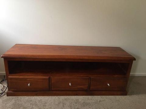 Timber entertainment unit tv stand