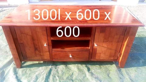 Solid timber TV unit