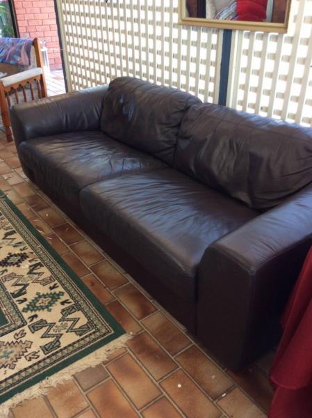 Dare gallery quality three seater leather sofa