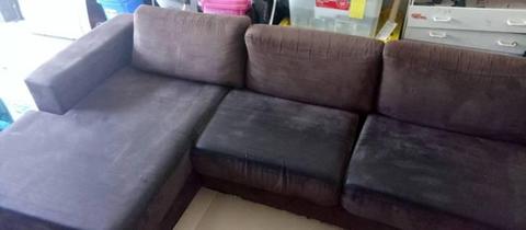 3 seater choc brown lounge