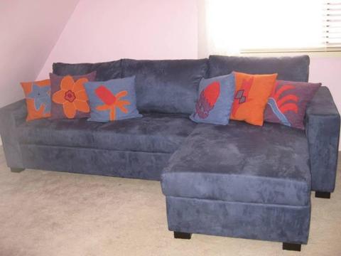 3 Seater Chaise lounge with Sofa Bed - AS NEW!!