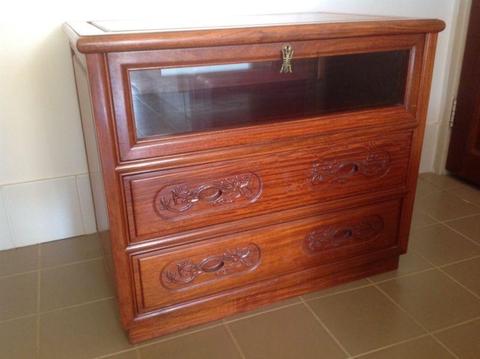 Teak Chinese television cabinet