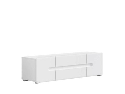 1.5m Floating TV Unit - 2 Draw - 2 Door - White - Wall Mountable