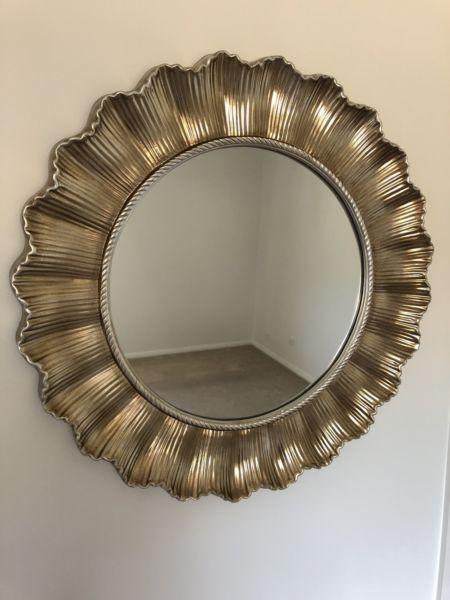 Laura Ashley Round Gold Mirror