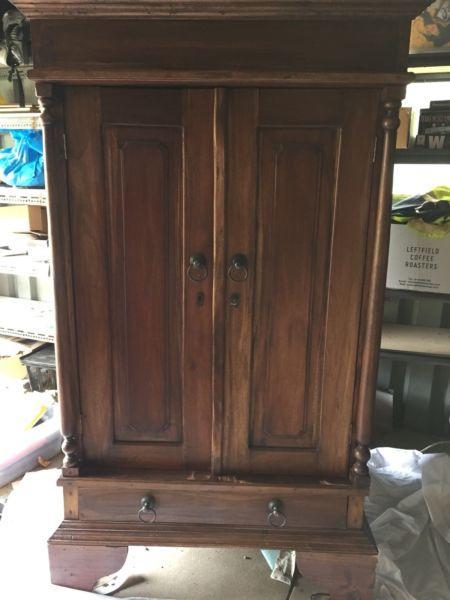 Antique dark wood cabinet
