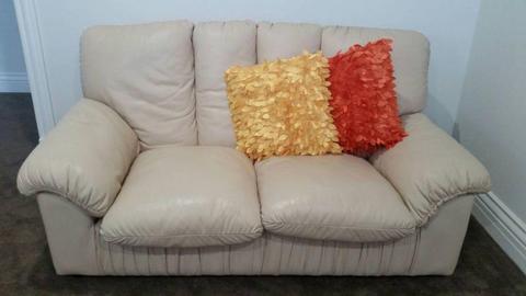 Two x 2 Seater Soft leather Sofas