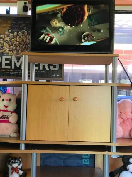 TV Cabinet with TV set in excellent condition