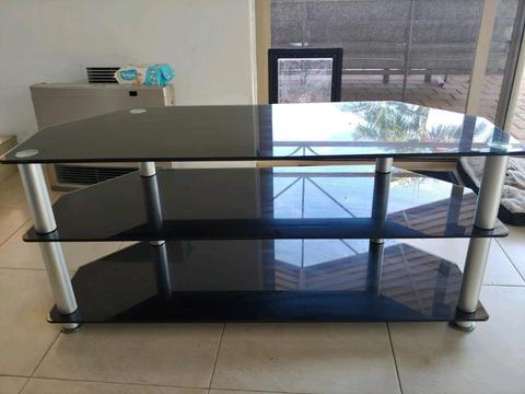 Glass TV cabinet used