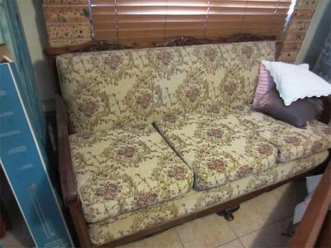 Two seater tapestry couch