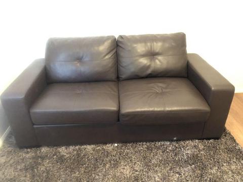 2.5 - 3 seater leather sofa bed