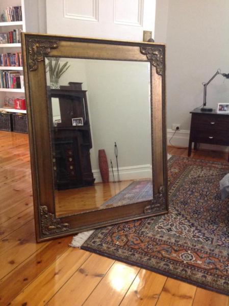 Vintage Gold Ornate wall mirror