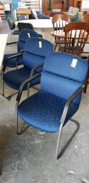 4 Blue Visitor Chairs