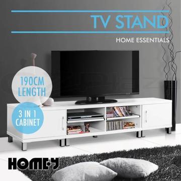 TV Stand Entertainment Unit 190CM Lowline Cabinet Drawer New